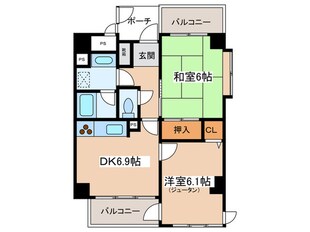 ライオンズヒルズ秦野(408)の物件間取画像